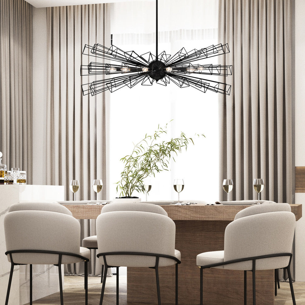Dendelio 10 Light Chandelier, Black