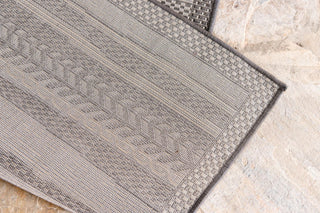 Rug Unique Loom Outdoor Border Gray Rectangular 5' 3 x 8' 0