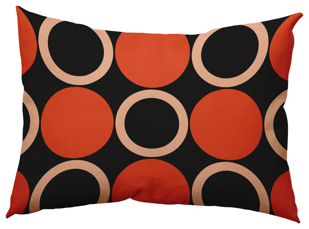 Mod Circles Accent Pillow, Harvest Orange, 14"x20"