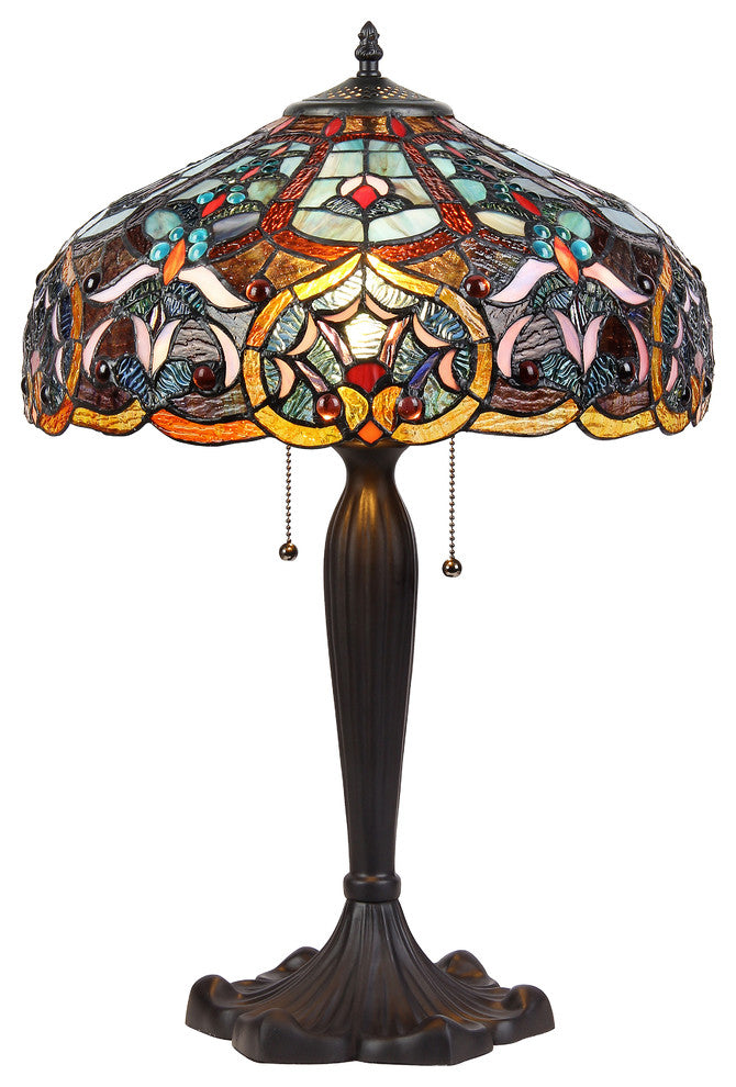 Pixie  2-Light Victorian Table Lamp 16" Shade