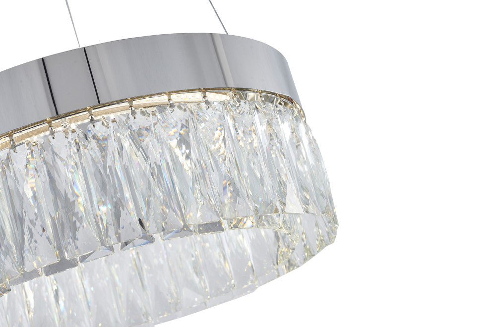 Bethel International FT95C16CH 1-Light LED Chandelier, Chrome