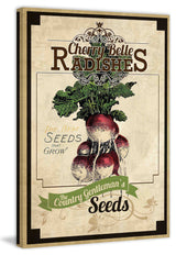 "Seed Packet Radishes" Painting Print on Canvas