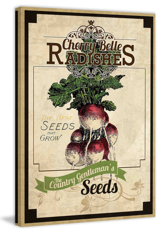 "Seed Packet Radishes" Painting Print on Canvas