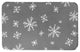 Gray and White Snowflakes 34x21 Bath Mat