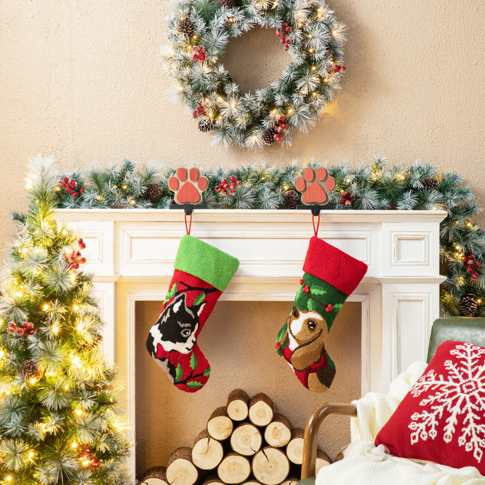 20.5"L Hooked Stocking, Dog & Cat