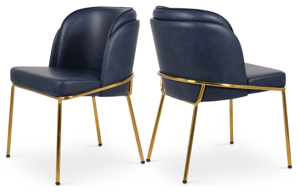 Jagger Upholstered Dining Chair, Navy, Set of 2