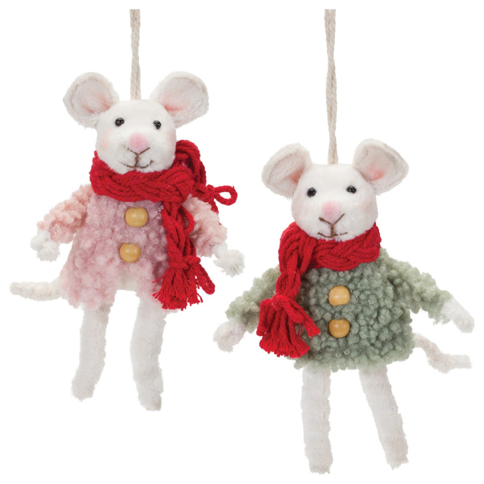 Winter Mouse Ornament, 6-Piece Set