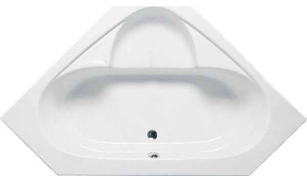 Malibu Puka Triangle Combination Whirlpool and Air Bathtub 59x59x19 Biscuit