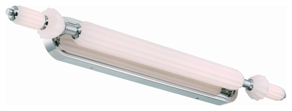 Lansdowne, Vanity, 39", Polished Nickel, Opal Glass
