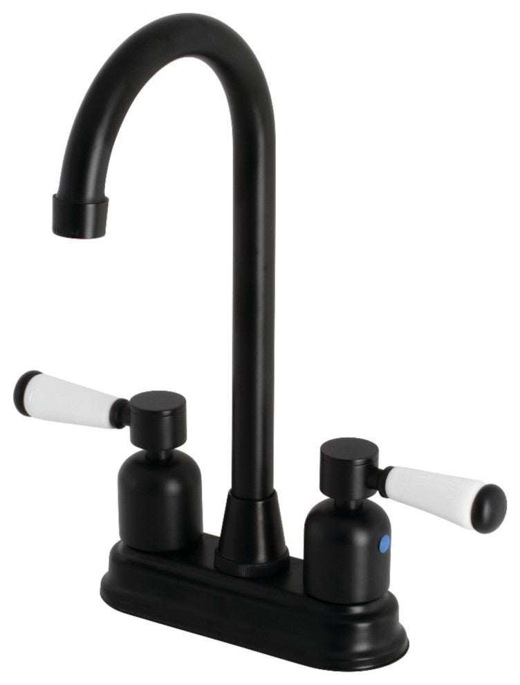 Kingston Brass KB8490DPL Paris Bar Faucet, Matte Black