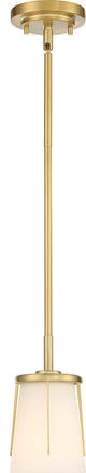 Nuvo Serene 1-Light Natural Brass Mini-Pendant Light