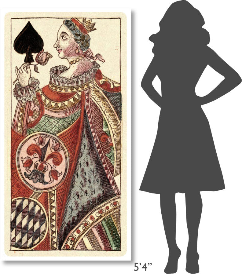 "Queen of Spades (Bauern Hochzeit Deck)" Paper Art, 32"x62"