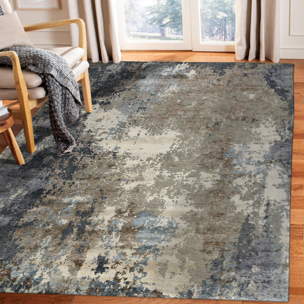 Serena Mindy Area Rug, Blue, 8' x 10', Abstract