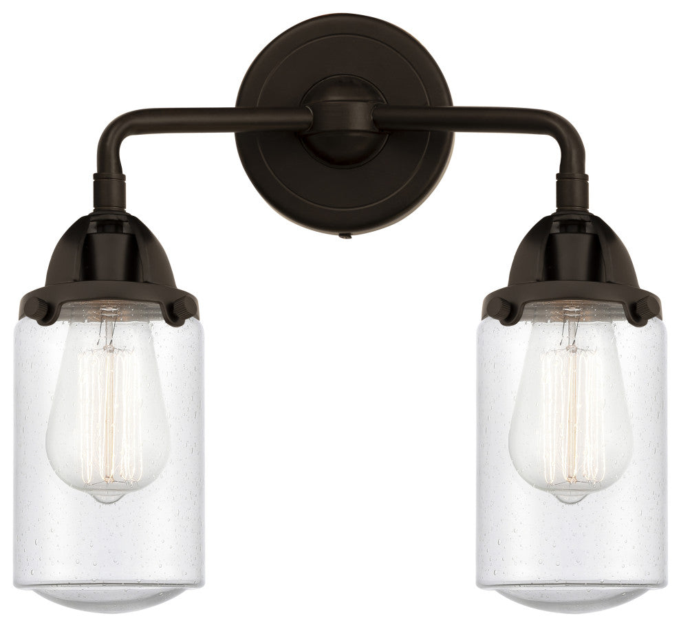 288-2W-OB-G314-LED 2 Light 12.5" Bath Vanity Light, Oil Rubbed Bronze