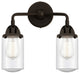 288-2W-OB-G314-LED 2 Light 12.5" Bath Vanity Light, Oil Rubbed Bronze