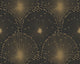 Modern Textured Wallpaper Art Deco Pattern, Gold Anthracite Black, Sample