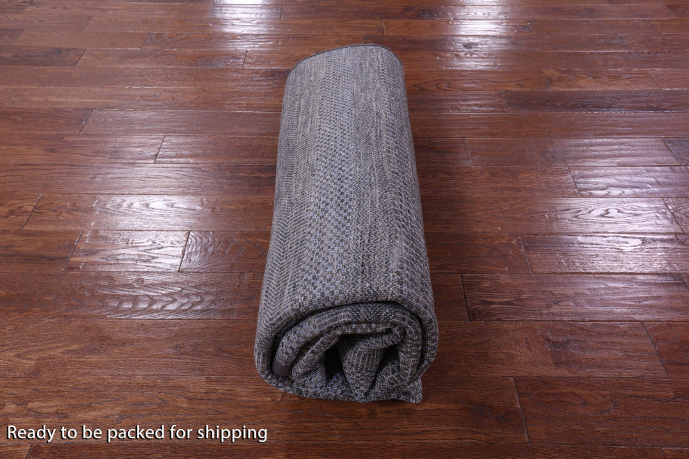 6' 0" X 9' 2" Handmade Wool and Silk Savannah Grass Rug Q11974