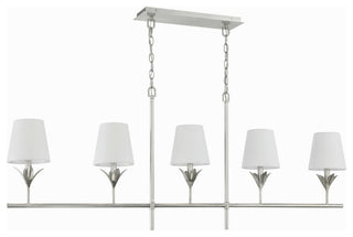 CRYSTORAMA Broche 5 Light Antique Silver Chandelier