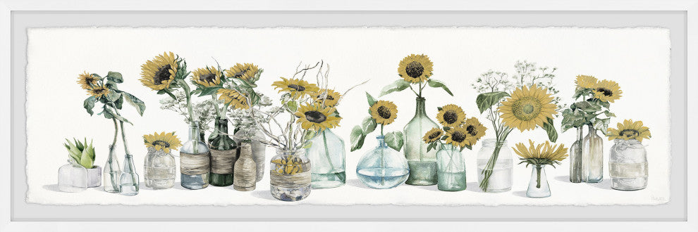 "Lovely Sunflowers" Framed Painting Print