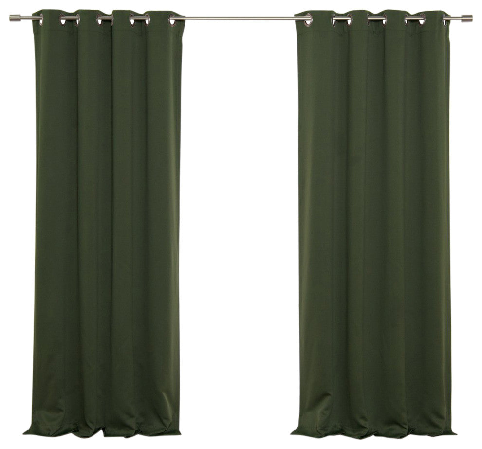 Flame Retardant Thermal Insulated Blackout Curtain, Moss, 52"x96"