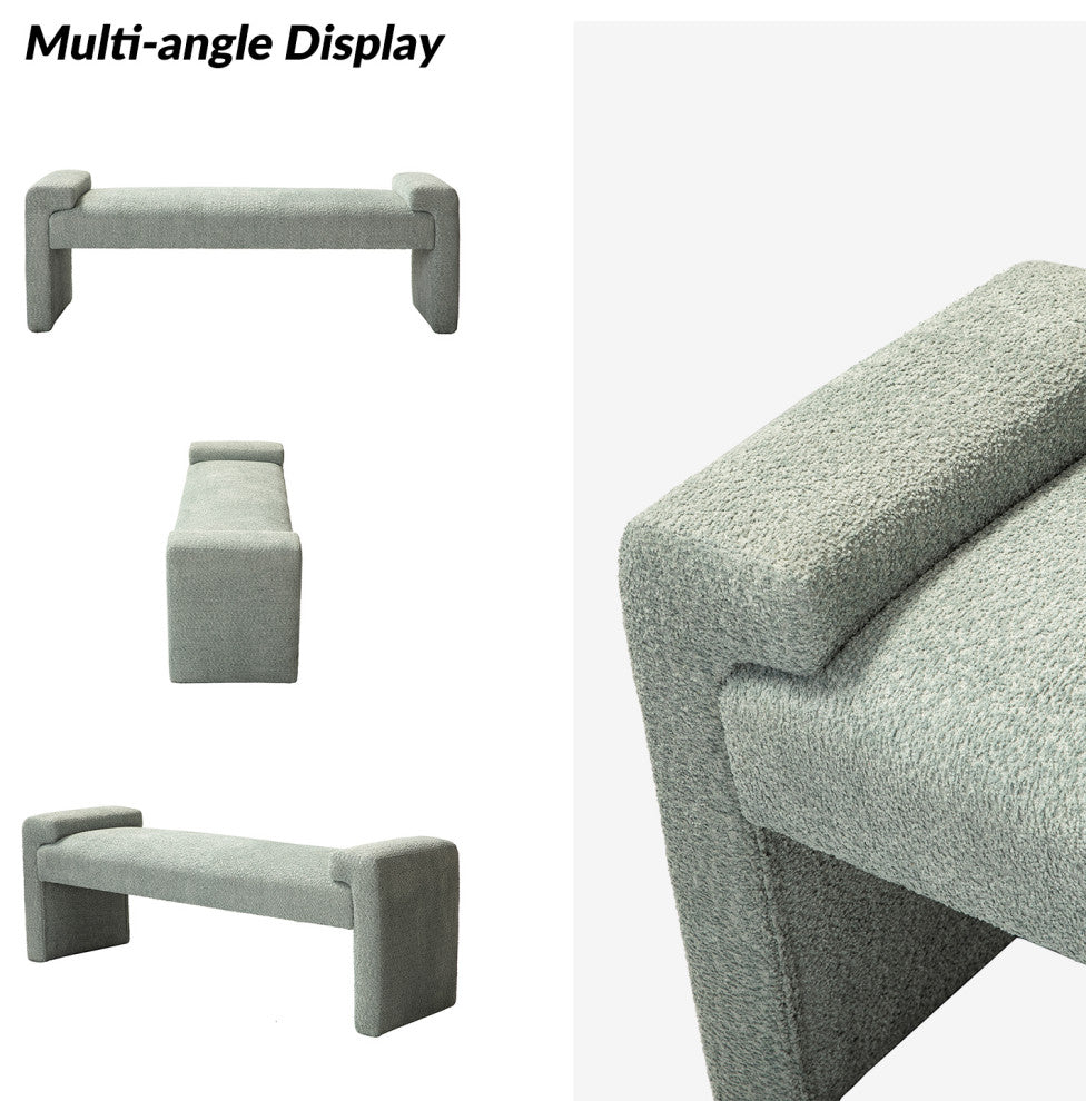 Severin Upholstered Bench, Sage