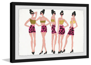 "Glam Pose" Framed Painting Print, 36"x24"
