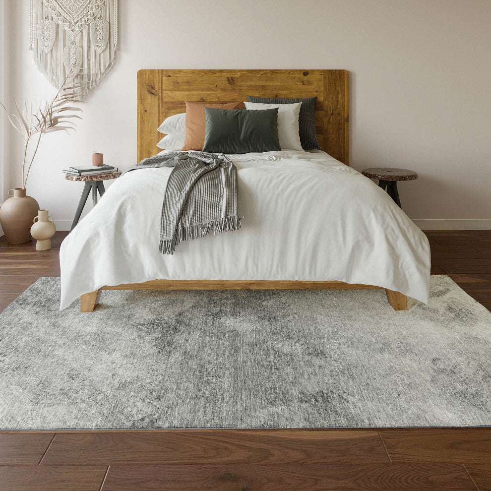 Premium Machine Washable Mayfield AMF590 Silver 8' x 10' Rug