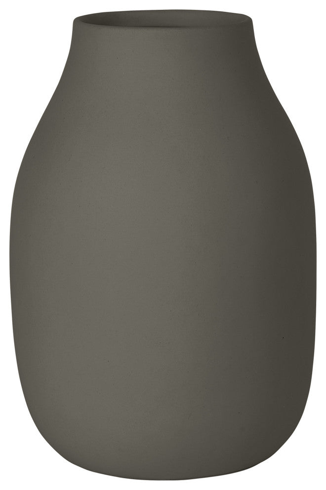 Colora Porcelain Vase Peat, Steel Gray