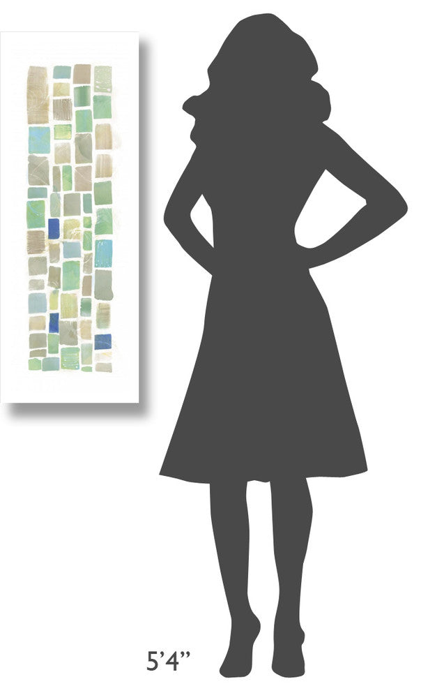 "High Windows III Blue" Digital Paper Print by Sue Schlabach, 14"x38"