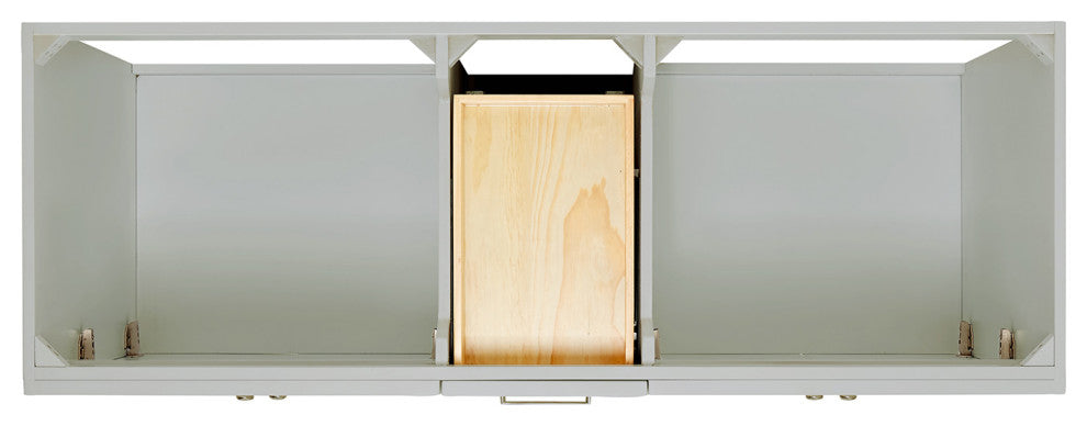 Ariel Hamlet 60" Double Oval Sink Bathroom Vanity, Carrara Quartz