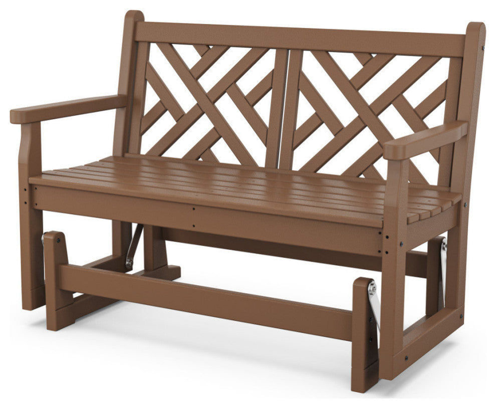 Polywood Chippendale Glider, Teak