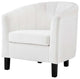 Tufted Armchair Accent Chair, Set of 2, Velvet, White, Modern, Lounge