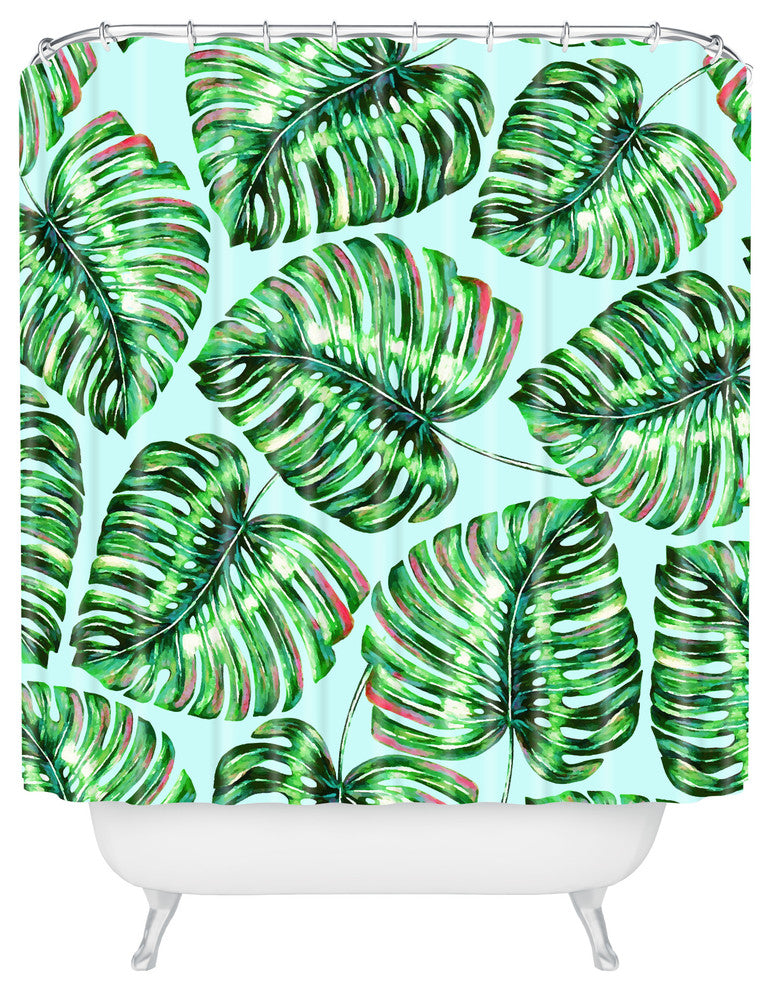 83 Oranges Tropical Greenery Shower Curtain
