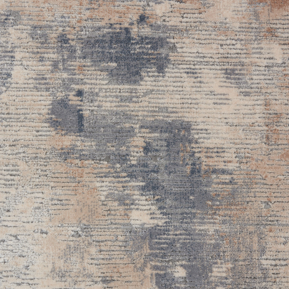 Nourison Rustic Textures 7'10" Round Beige/Grey Modern Indoor Area Rug