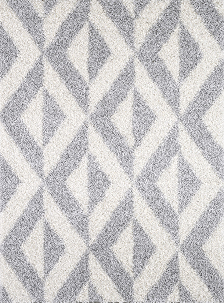 Pax Illusions Moroccan Rug, Light Grey, 2'2" X 7'6" Runner