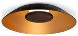 Volo 18" Flush Mount, Noir, Dark Stained Walnut Disc, Integrated LED, 3000K
