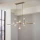 Milano Linear Chandelier, Nickel