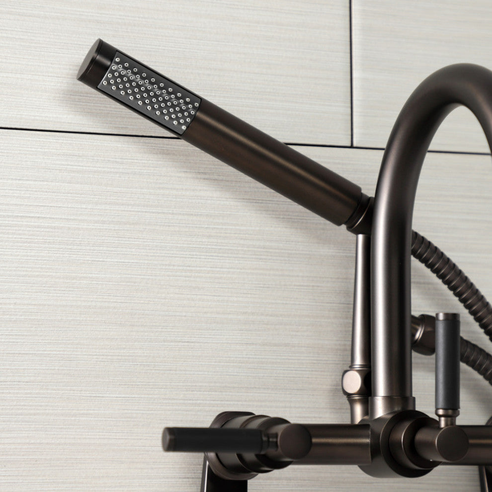 AE8155DKL 7" Adjustable Wall Mount Clawfoot Tub Faucet, Oil Rubbed Bronze