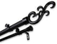Naureen 1" Double Curtain Rod, Black, 28-48"