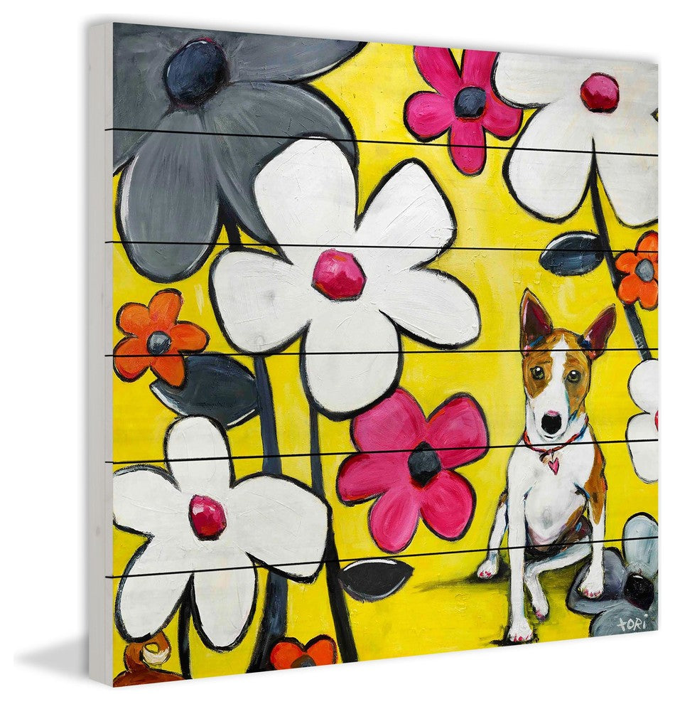 "Wild Thing" Painting Print on White Pine Wood by Tori Campisi