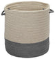 Colonial Mills Basket Sunbrella Coastal Basket Granite Round