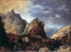 Joos De Momper Mountain Scene With Bridges Wall Decal