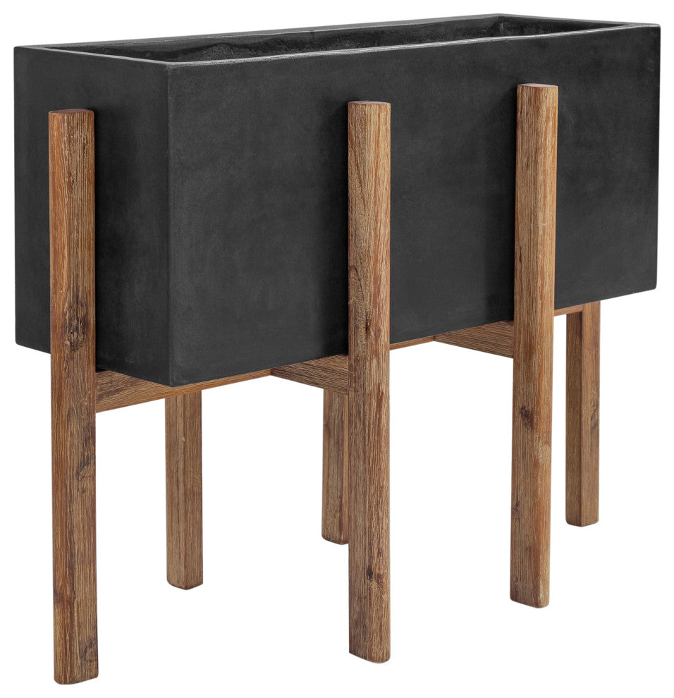 Contemporary Atlantic Rectangular Planter - Grey