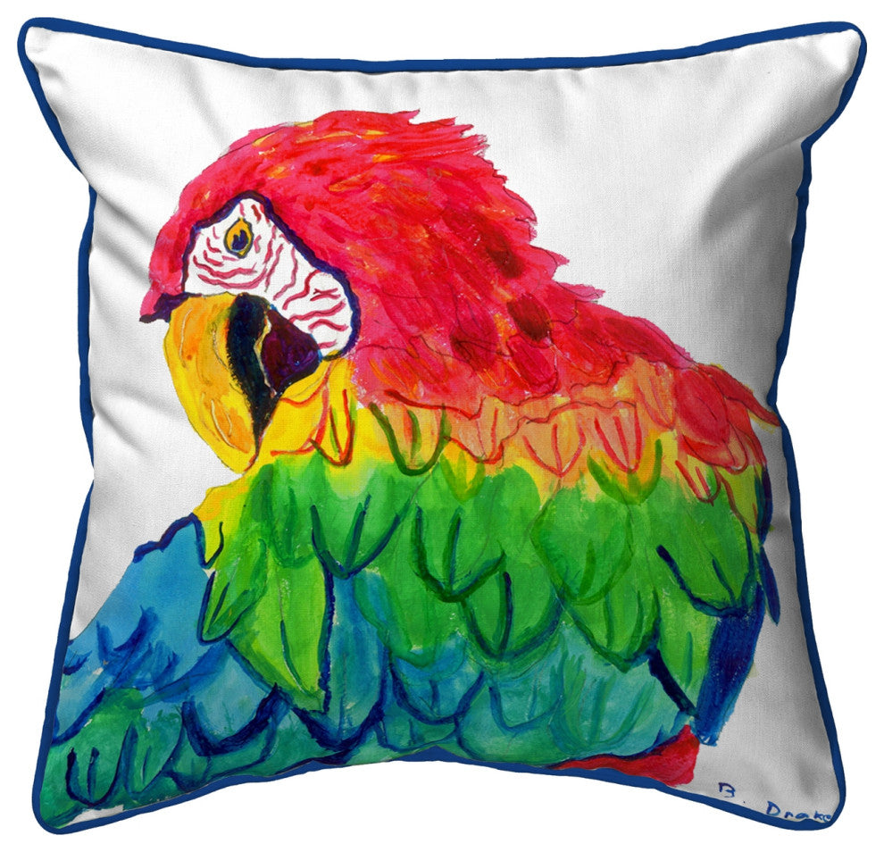 Parrot Head Large Indoor/Outdoor Pillow  18x18