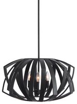 Uttermost Thales Black Geometric 3 Light Pendant
