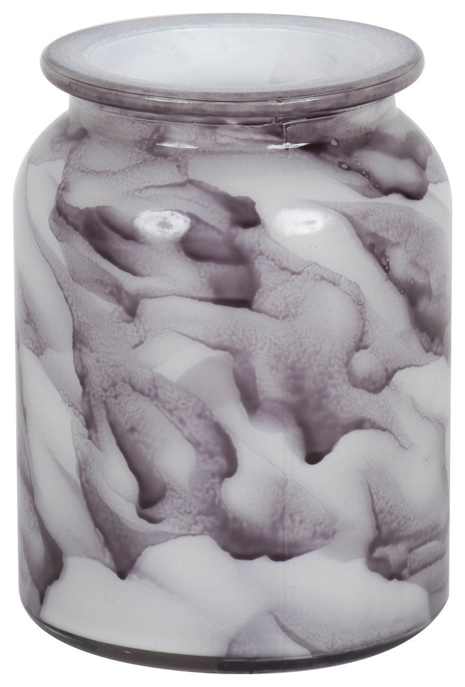 Vickerman LG180712 5.8" Marble Paint Round Glass Container