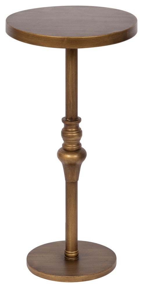 Stratton Pedestal Table, Gold, 13x13x26