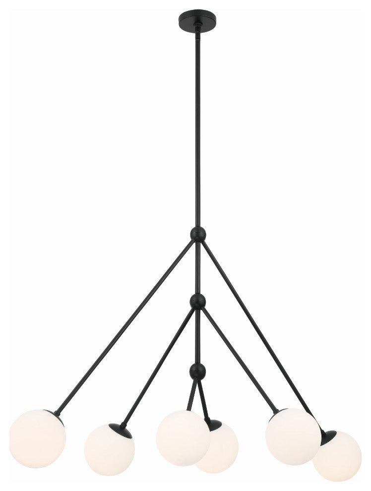 Omni 6-Light Matte Black Chandelier
