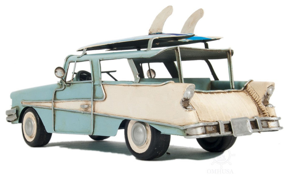 c1957 Blue Ford Country Squire Station Wagon Sculpture