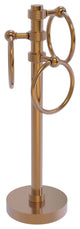 Vanity Top 3 Towel Ring with Groovy Accents, Brushed Bronze